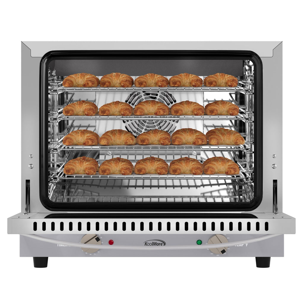 23 in. Countertop Convection Oven for Half-Size Pans with 4 Racks and 2800W of Power in Stainless-Steel - 208/240V, 2.3 cu. ft.