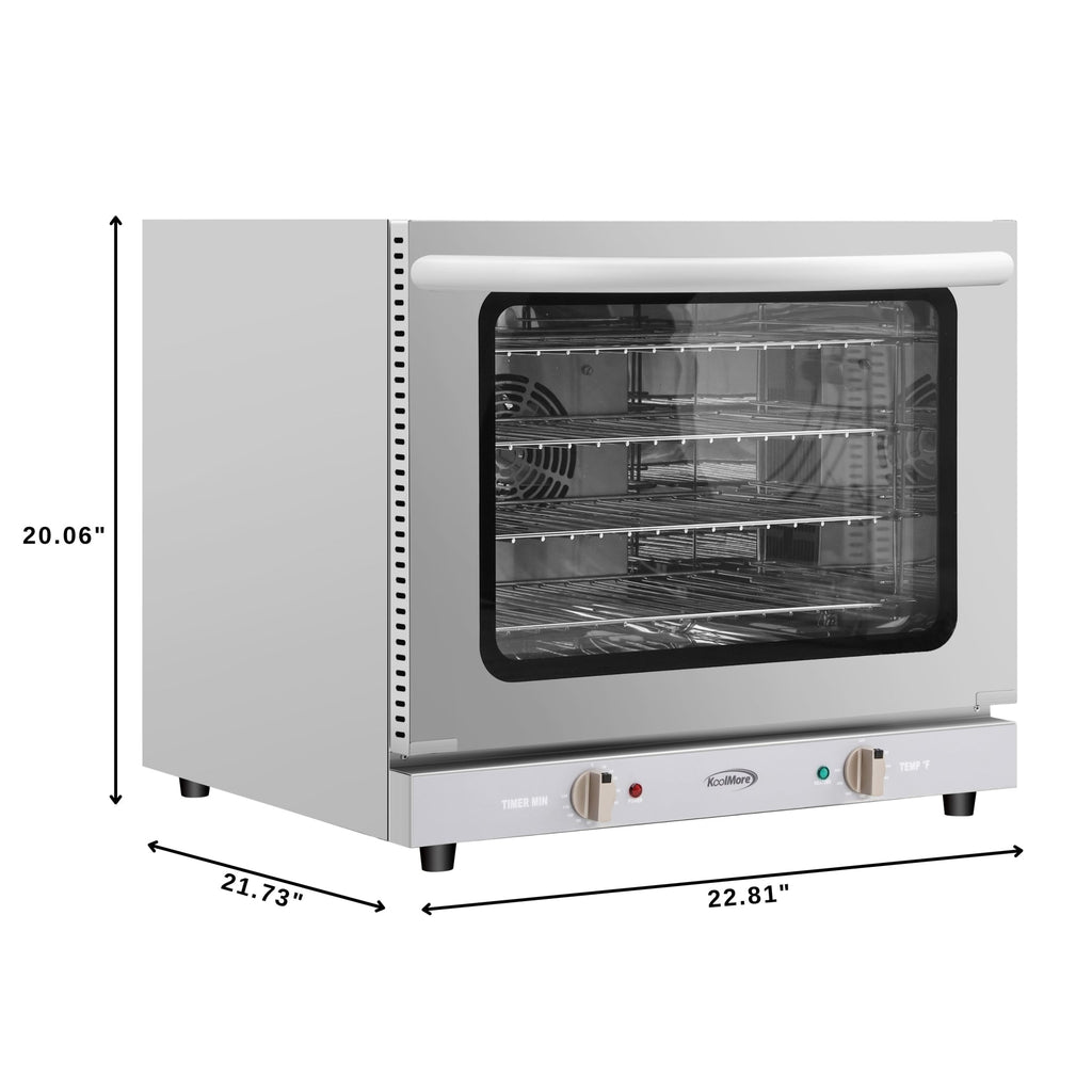 23 in. Countertop Convection Oven for Half-Size Pans with 4 Racks and 2800W of Power in Stainless-Steel - 208/240V, 2.3 cu. ft.