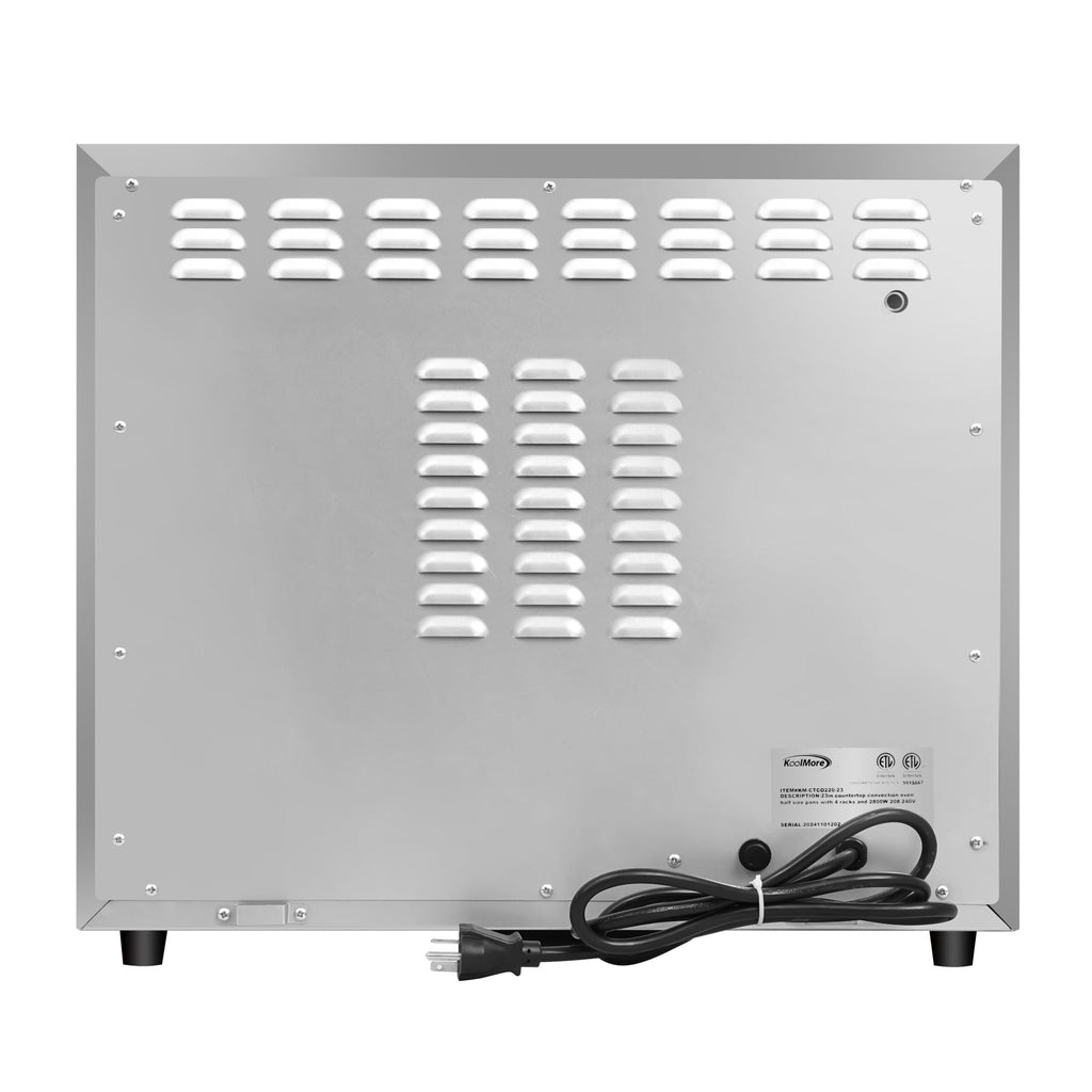 23 in. Countertop Convection Oven for Half-Size Pans with 4 Racks and 2800W of Power in Stainless-Steel - 208/240V, 2.3 cu. ft.