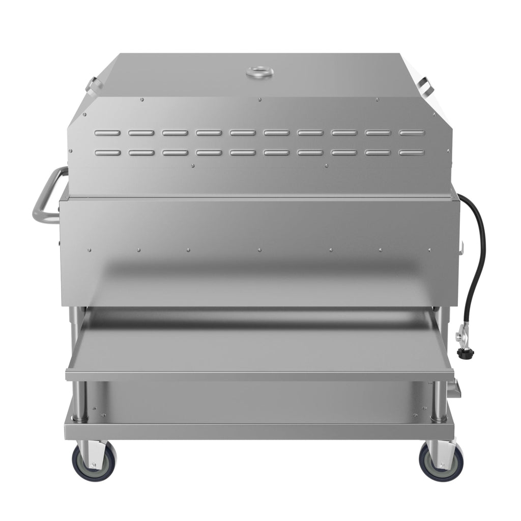 48 in. Commercial Outdoor Propane Gas Grill With Pizza Oven, ETL Listed in Stainless-Steel