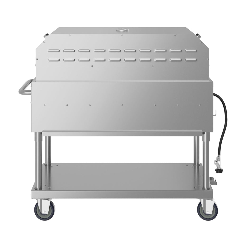 48 in. Commercial Outdoor Propane Gas Grill With Pizza Oven, ETL Listed in Stainless-Steel