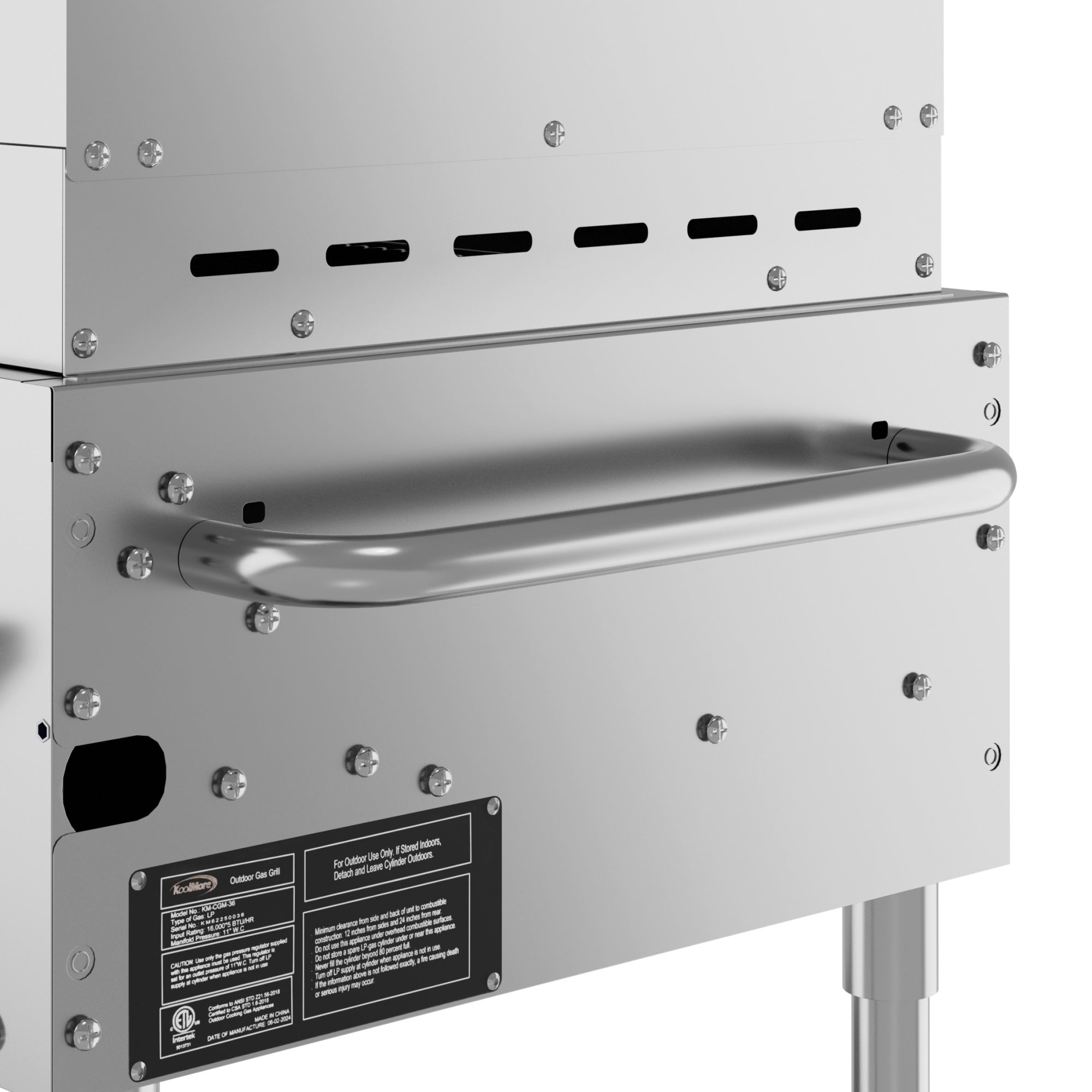 48 in. Commercial Outdoor Propane Gas Grill With Pizza Oven, ETL Listed in Stainless-Steel