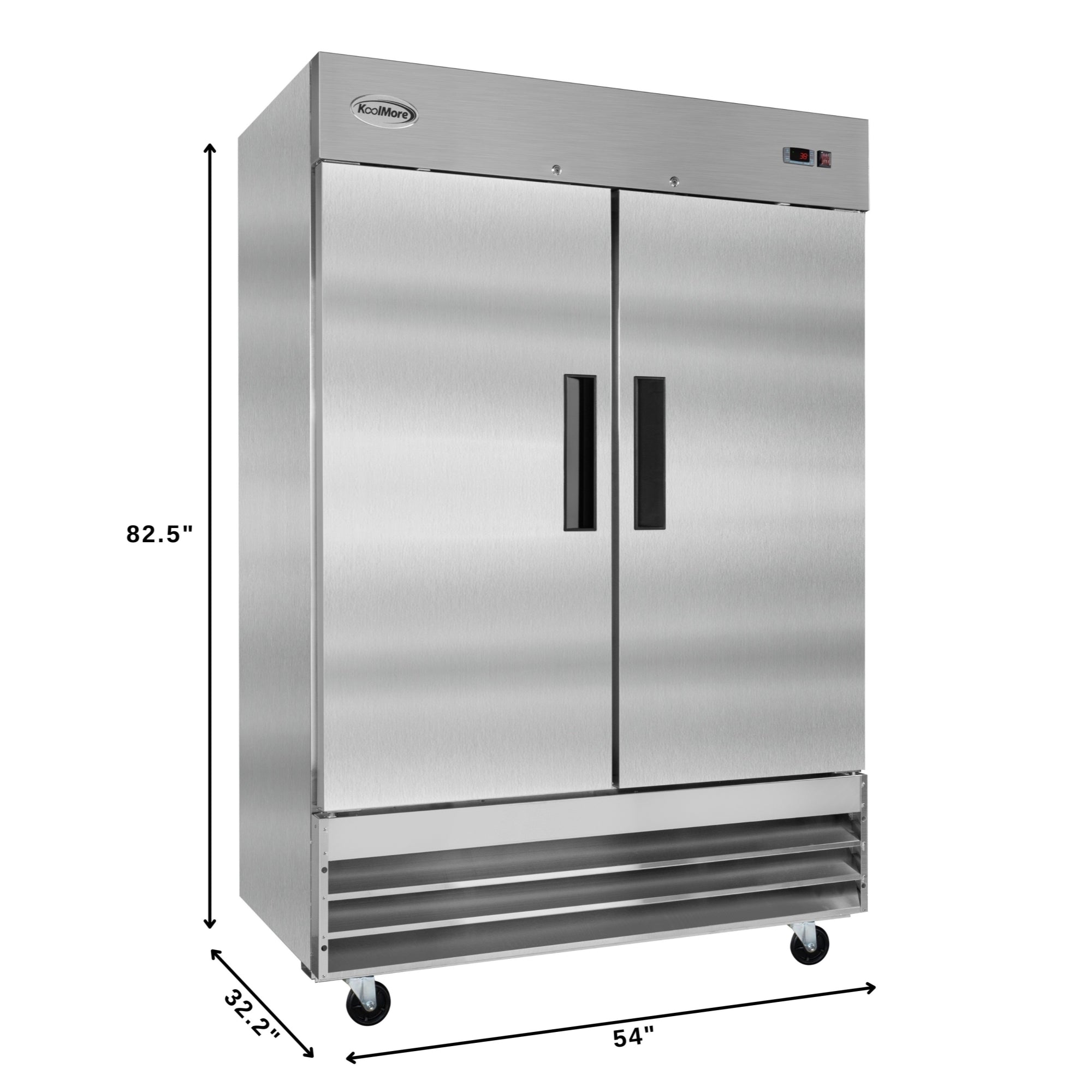 54 in. Two-Door Reach-In Refrigerator - 47 Cu Ft.