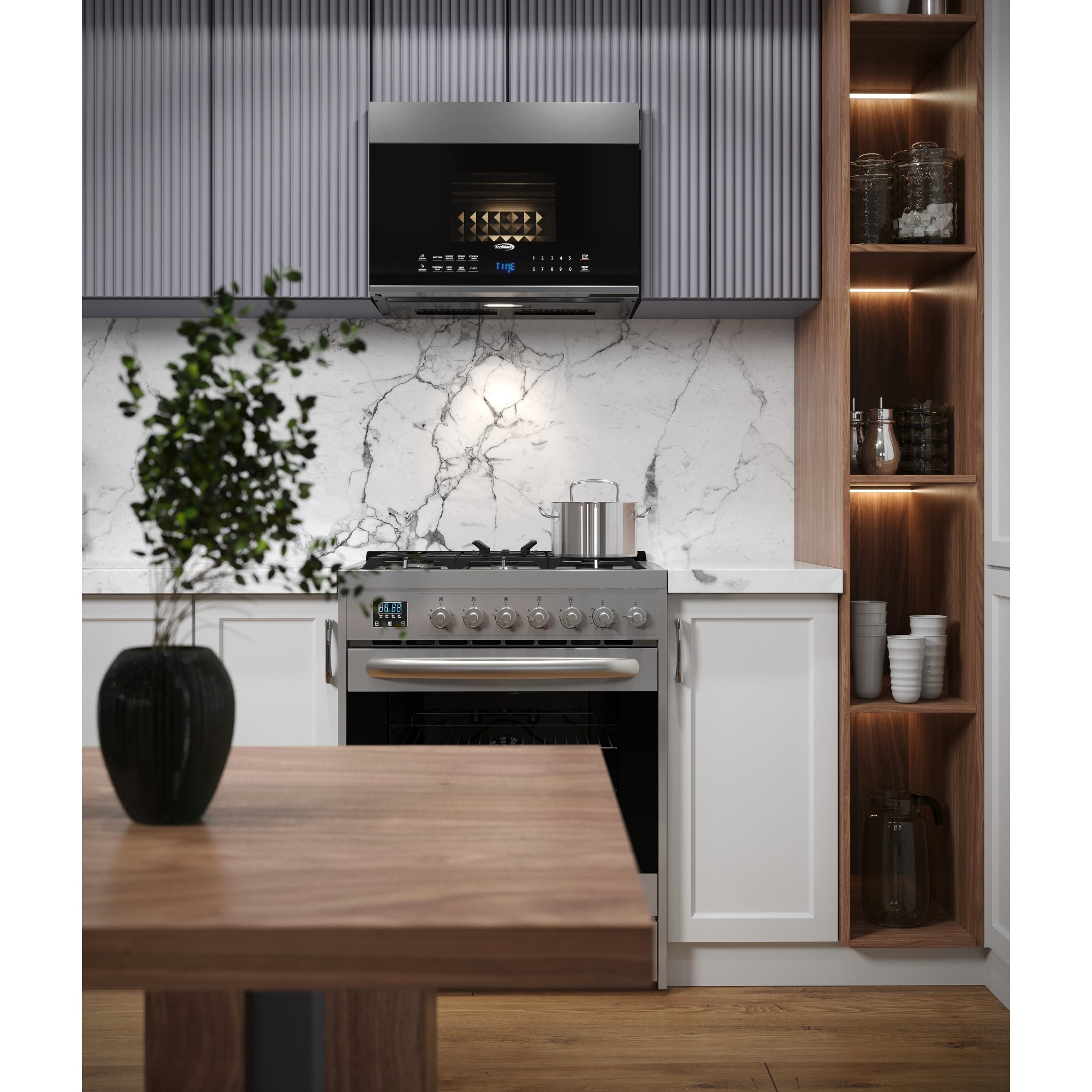 1.3 cu. ft. Over the Range Stainless Steel Microwave, 300 CFM, One Panel