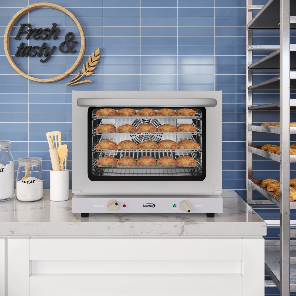 23 in. Countertop Convection Oven for Half-Size Pans with 4 Racks and 2800W of Power in Stainless-Steel - 208/240V, 2.3 cu. ft.