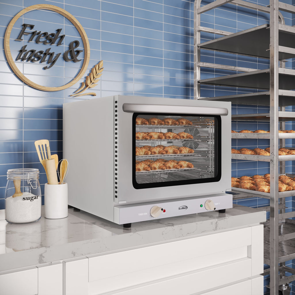 23 in. Countertop Convection Oven for Half-Size Pans with 4 Racks and 2800W of Power in Stainless-Steel - 208/240V, 2.3 cu. ft.