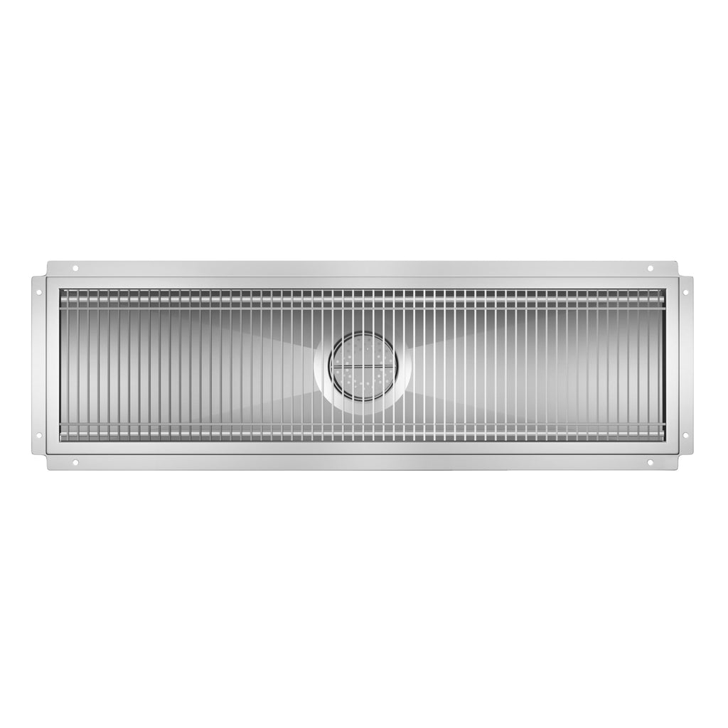 12" x 42" Stainless Steel Floor Trough Drain, 14-Gauge with Subway-Style Grating & Removable Drain Basket, NSF Listed