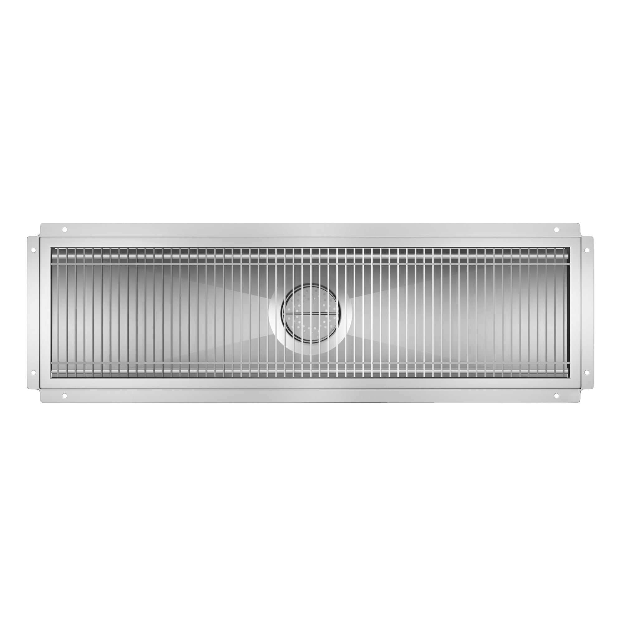 12" x 42" Stainless Steel Floor Trough Drain, 14-Gauge with Subway-Style Grating & Removable Drain Basket, NSF Listed