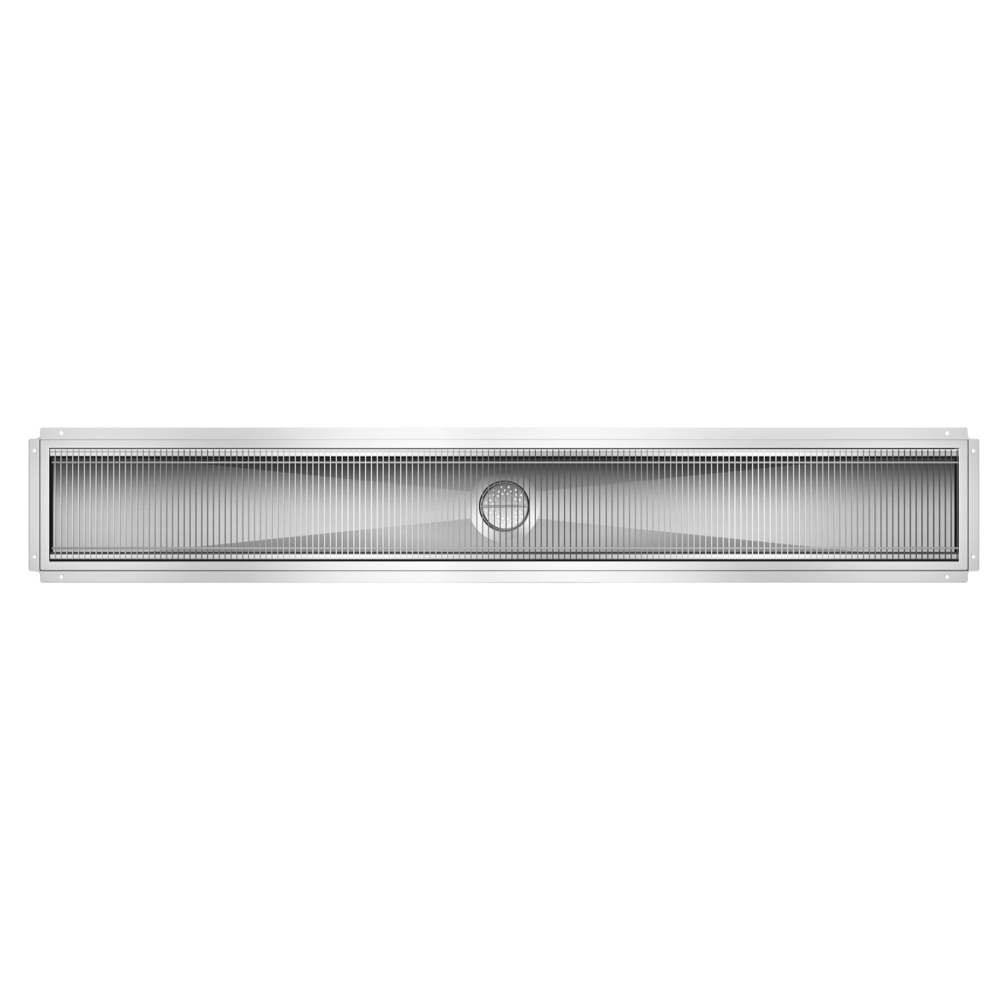 12" x 84" Stainless Steel Floor Trough Drain, 14-Gauge with Subway-Style Grating & Removable Drain Basket, NSF Listed