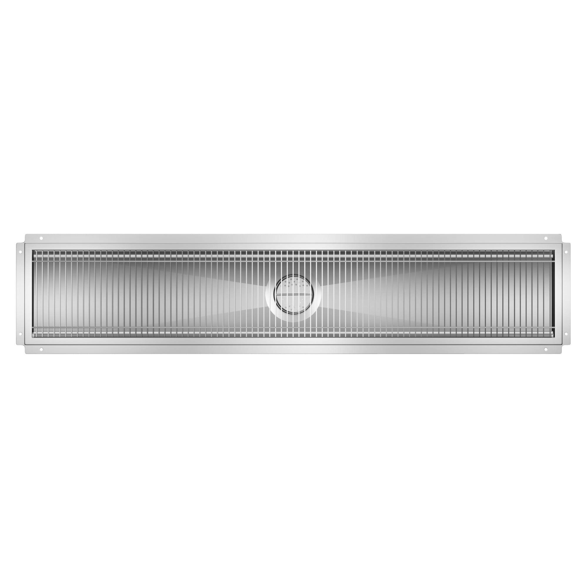 12" x 60" Stainless Steel Floor Trough Drain, 14-Gauge with Subway-Style Grating & Removable Drain Basket, NSF Listed