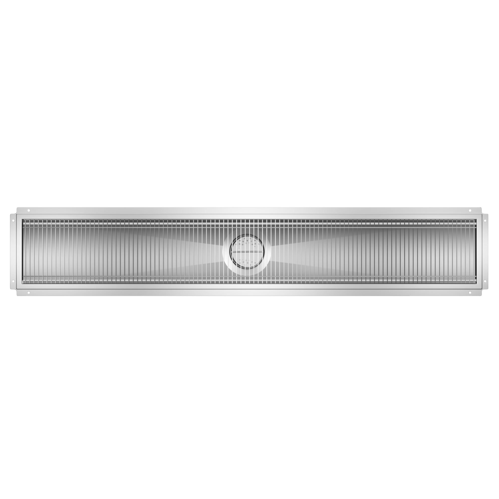 12" x 72" Stainless Steel Floor Trough Drain, 14-Gauge with Subway-Style Grating & Removable Drain Basket, NSF Listed