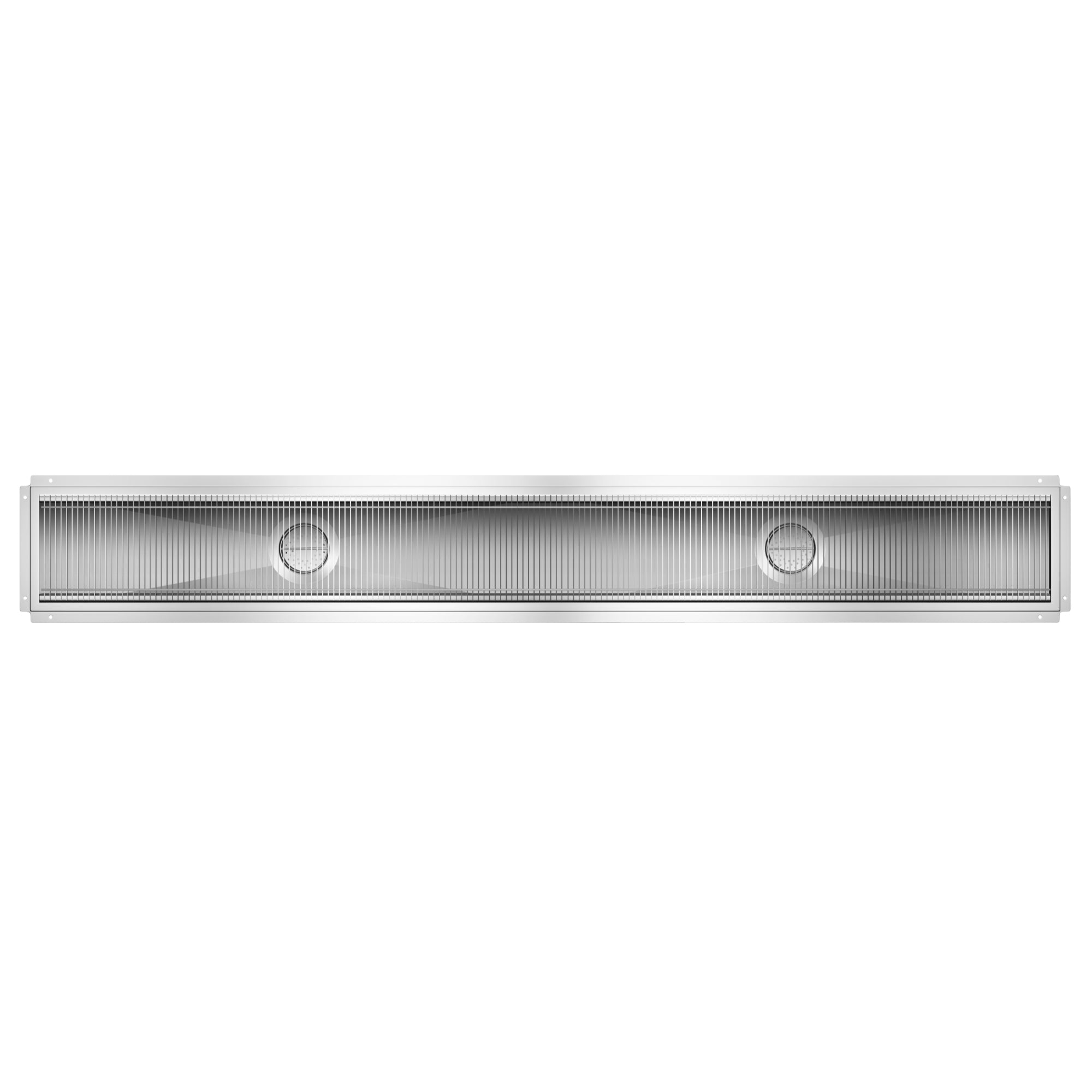 12" x 96" Stainless Steel Floor Trough Drain, 14-Gauge with Subway-Style Grating & Removable Drain Basket, NSF Listed