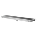 18" x 84" Stainless Steel Floor Trough Drain, 14-Gauge with Subway-Style Grating & Removable Drain Basket, NSF Listed