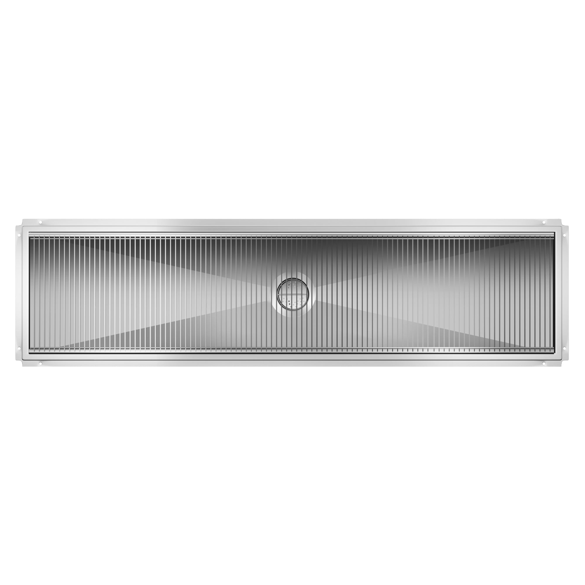 18" x 72" Stainless Steel Floor Trough Drain, 14-Gauge with Subway-Style Grating & Removable Drain Basket, NSF Listed