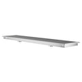 24" x 120" Stainless Steel Floor Trough Drain, 14-Gauge with Subway-Style Grating & Removable Drain Basket, NSF Listed