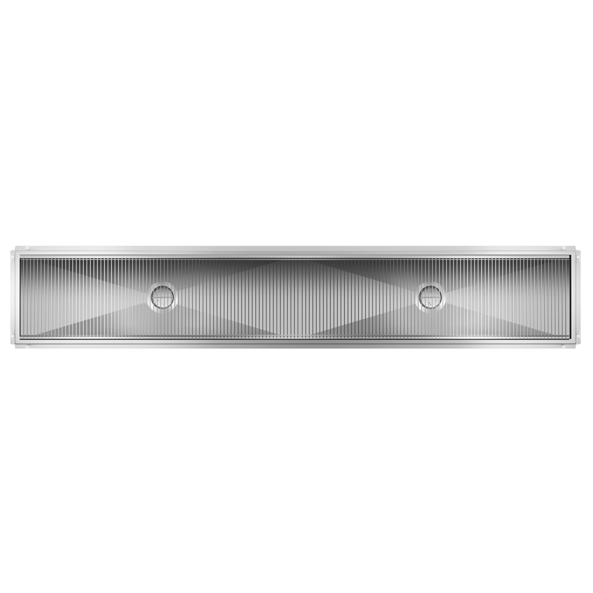 18" x 108" Stainless Steel Floor Trough Drain, 14-Gauge with Subway-Style Grating & Removable Drain Basket, NSF Listed
