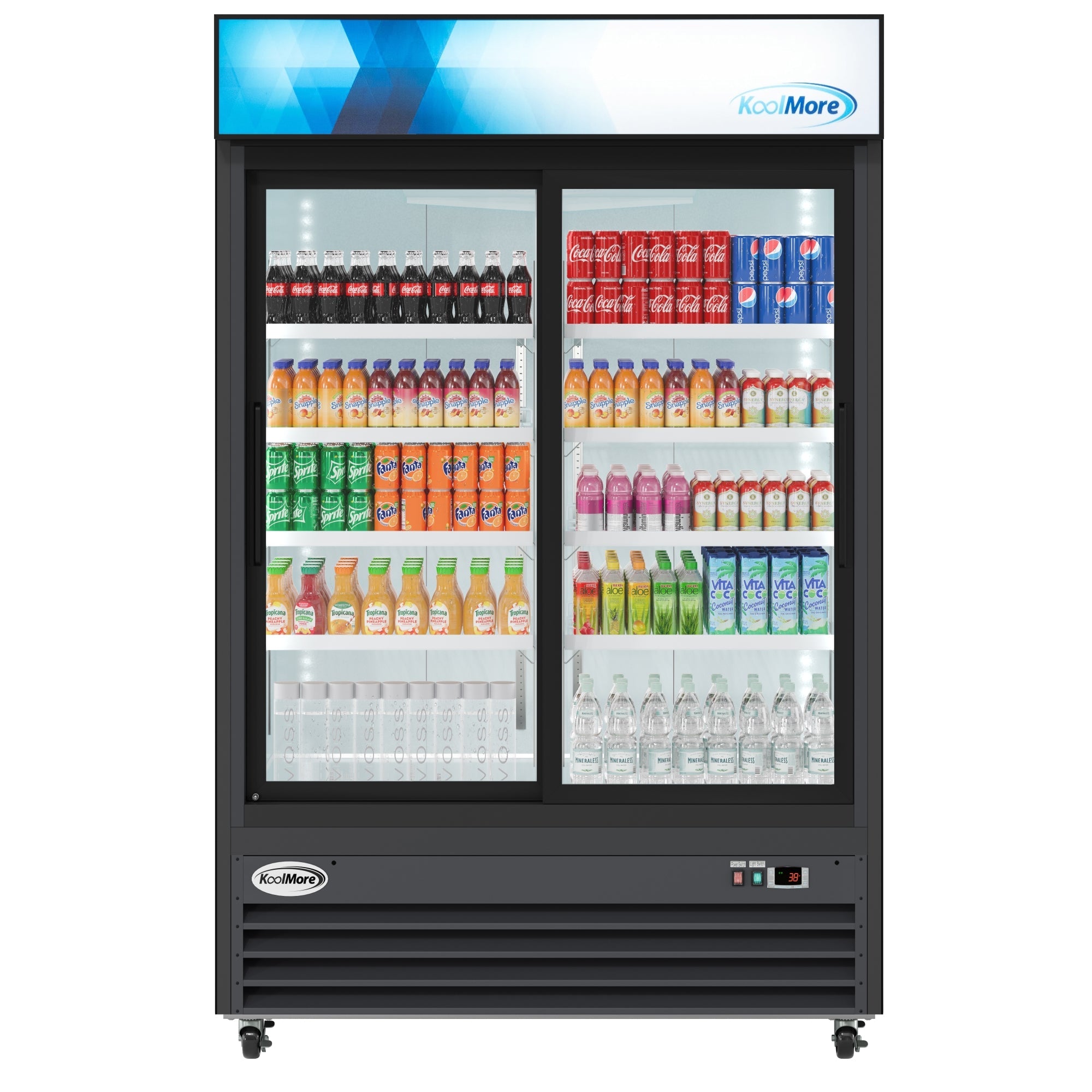 53 in. Two-Door Merchandiser Refrigerator - 45 Cu Ft. - Wrap