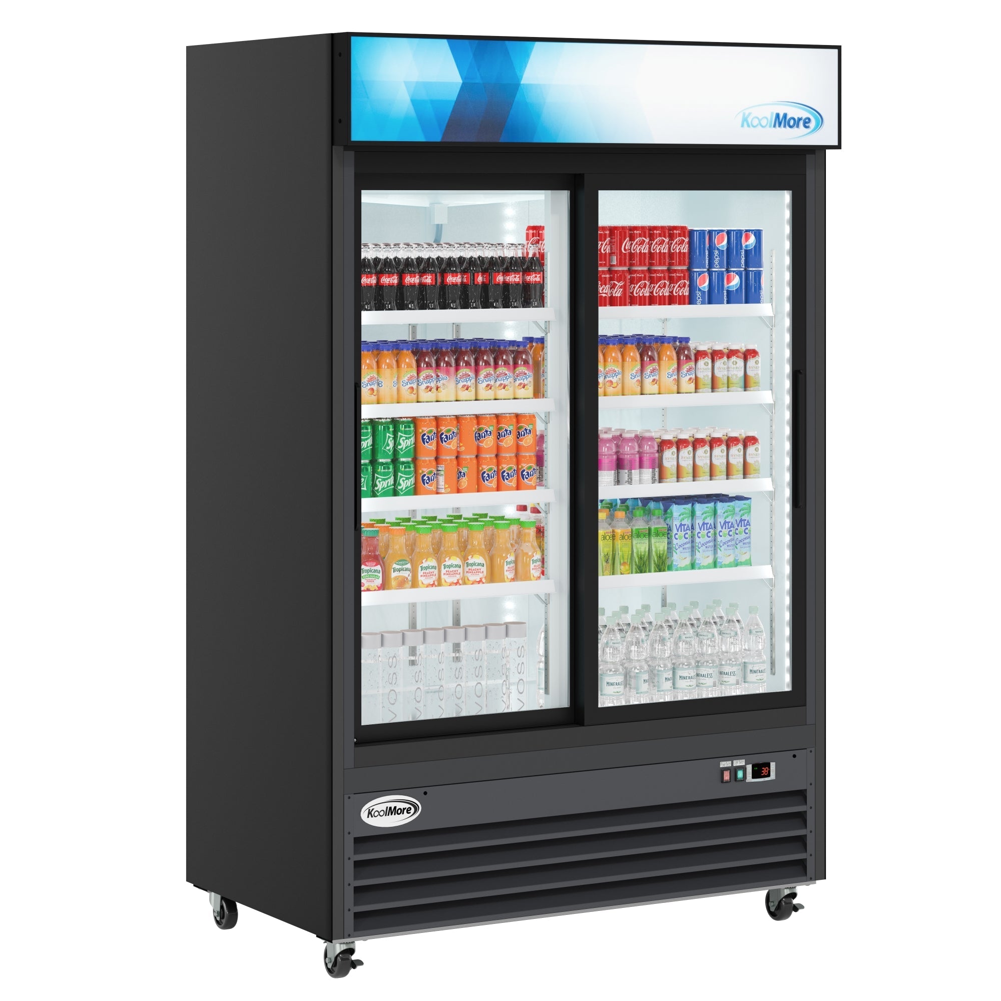 53 in. Two-Door Merchandiser Refrigerator - 45 Cu Ft. - Wrap