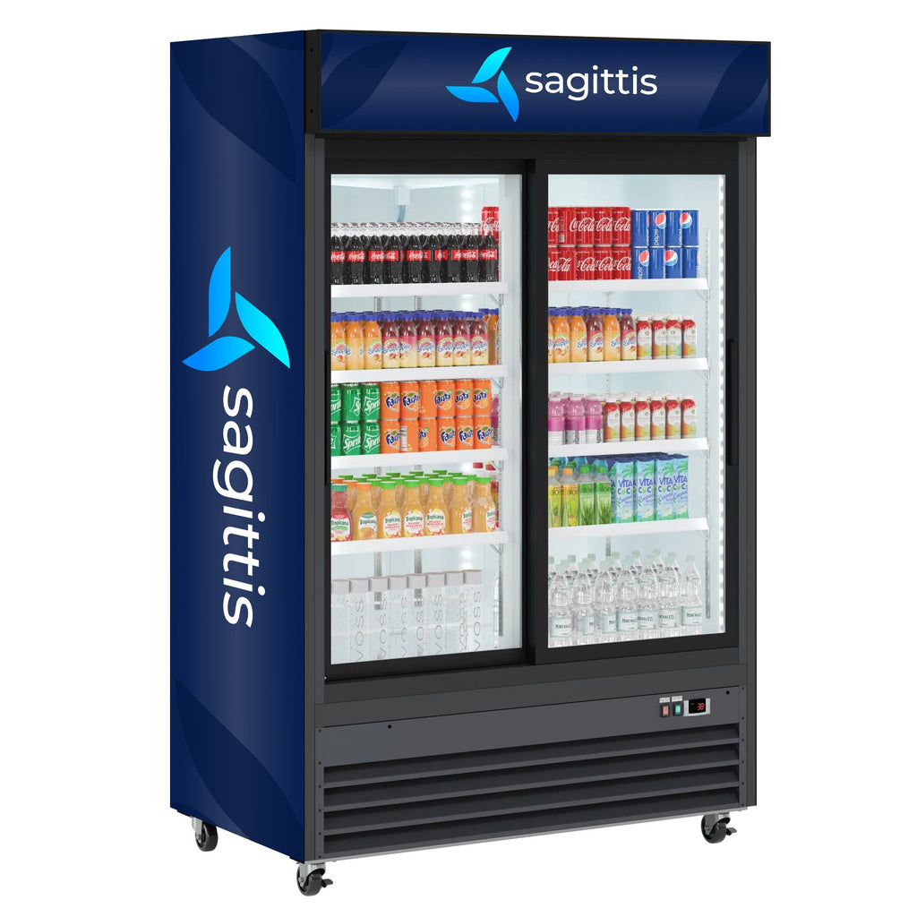 53 in. Two-Door Merchandiser Refrigerator - 45 Cu Ft. - Wrap