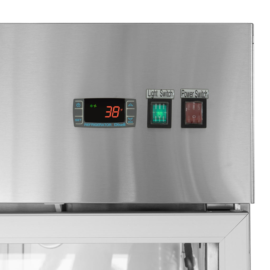 29 in. One Glass Door Reach-In Refrigerator, 21 Cu. Ft. in Stainless-Steel