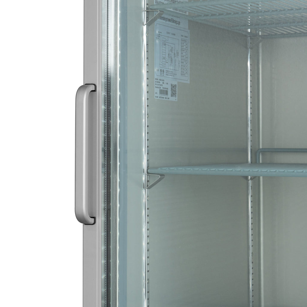 29 in. One Glass Door Reach-In Refrigerator, 21 Cu. Ft. in Stainless-Steel