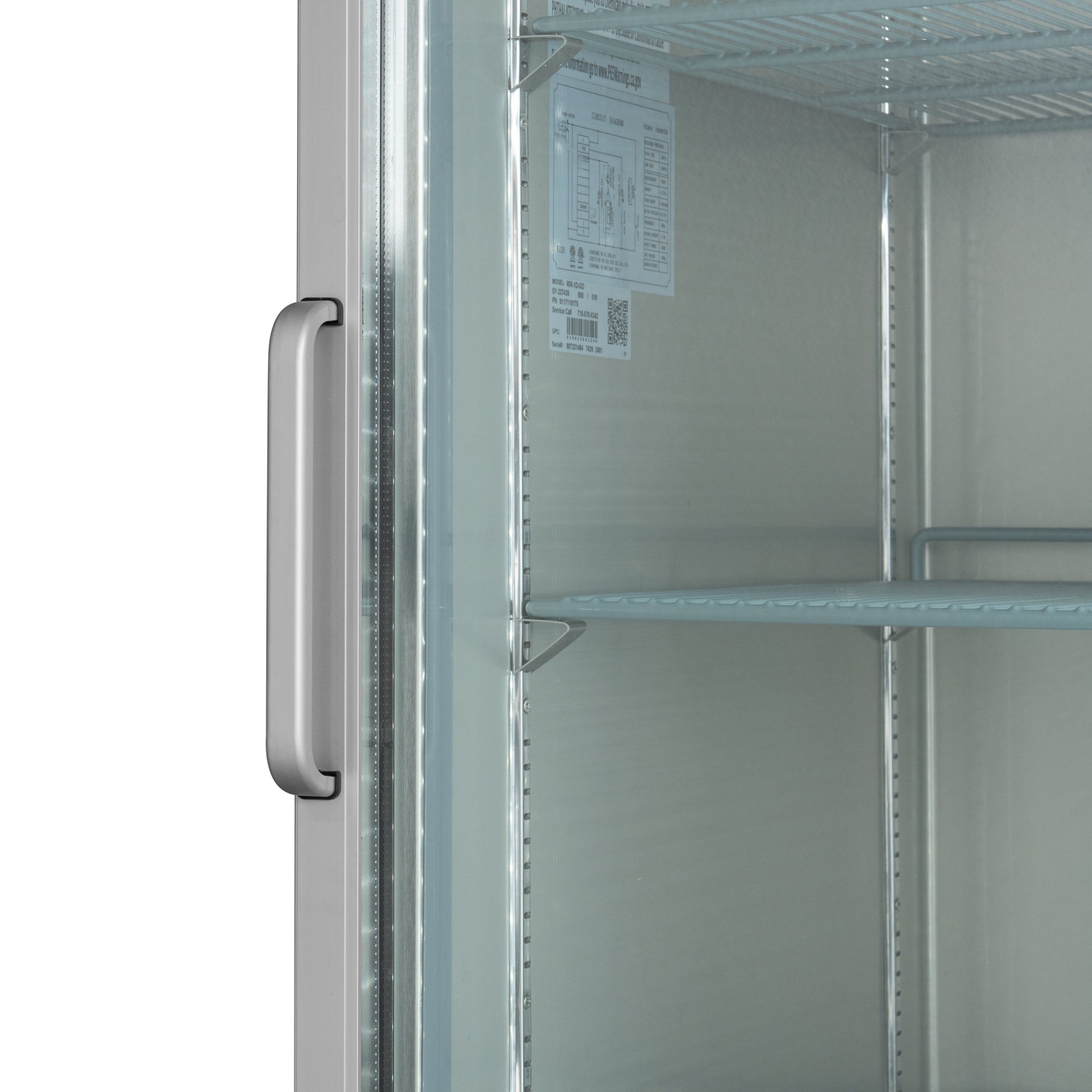 29 in. One Glass Door Reach-In Refrigerator, 21 Cu. Ft. in Stainless-Steel