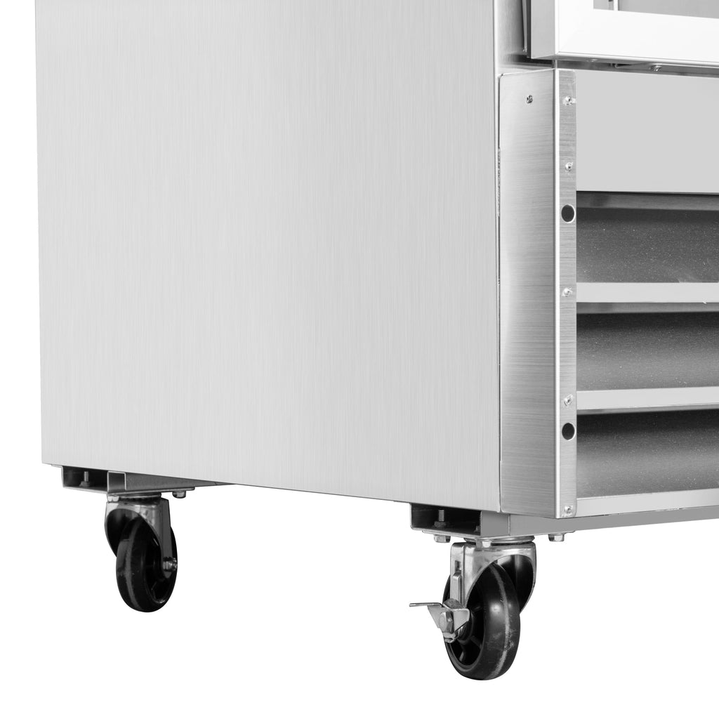 29 in. One Glass Door Reach-In Refrigerator, 21 Cu. Ft. in Stainless-Steel
