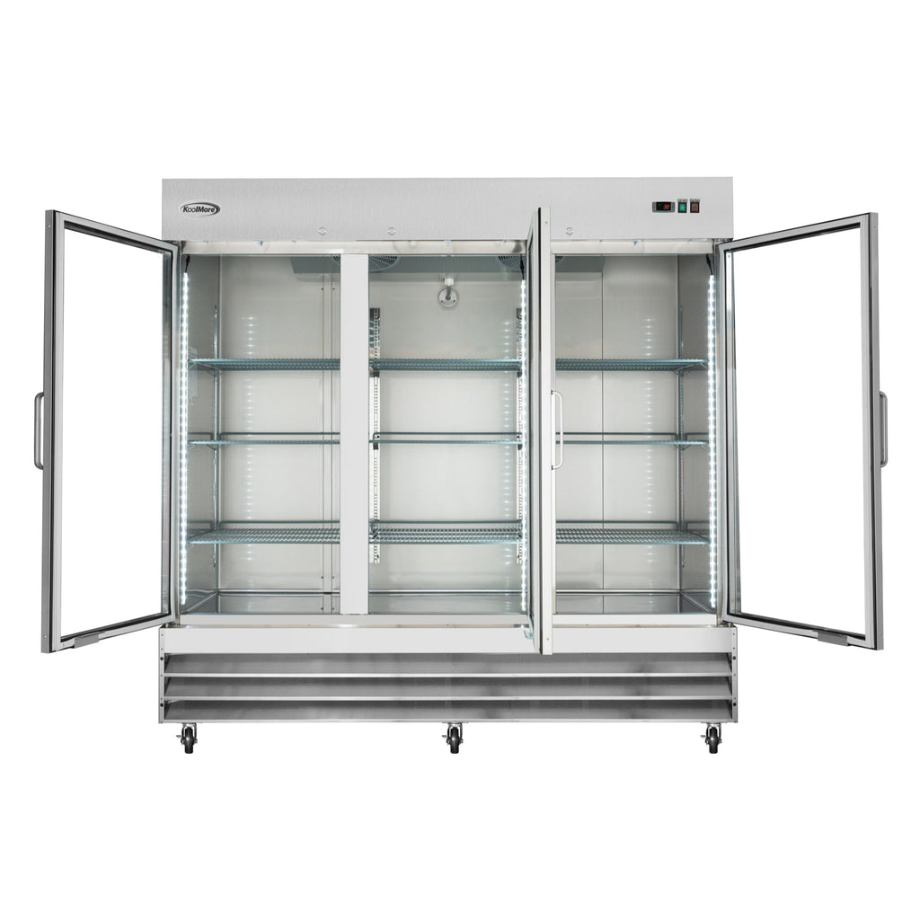 81 in. Three-Door Reach-In Refrigerator - 72 Cu Ft.