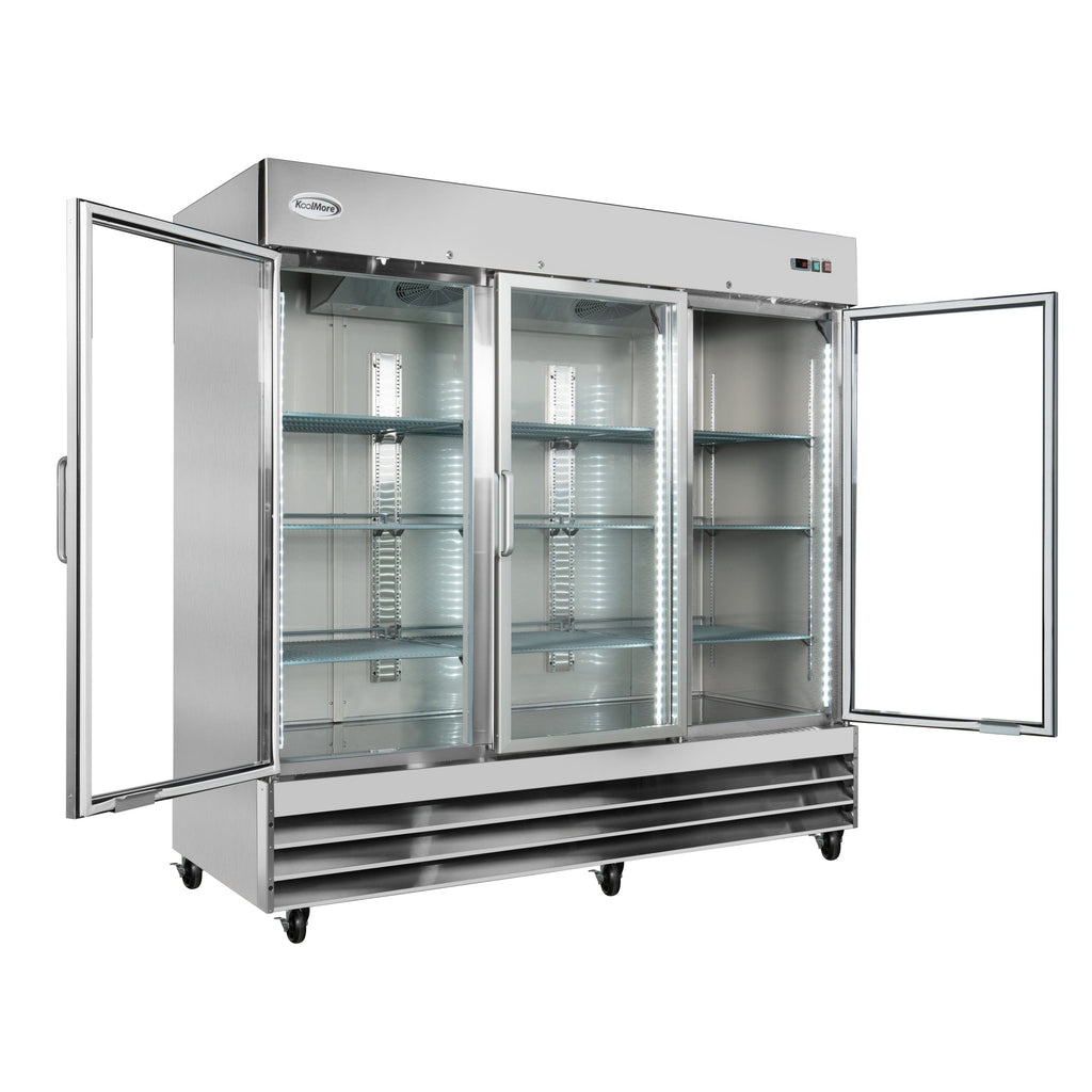 81 in. Three-Door Reach-In Refrigerator - 72 Cu Ft.