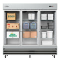 81 in. Three-Door Reach-In Refrigerator - 72 Cu Ft.