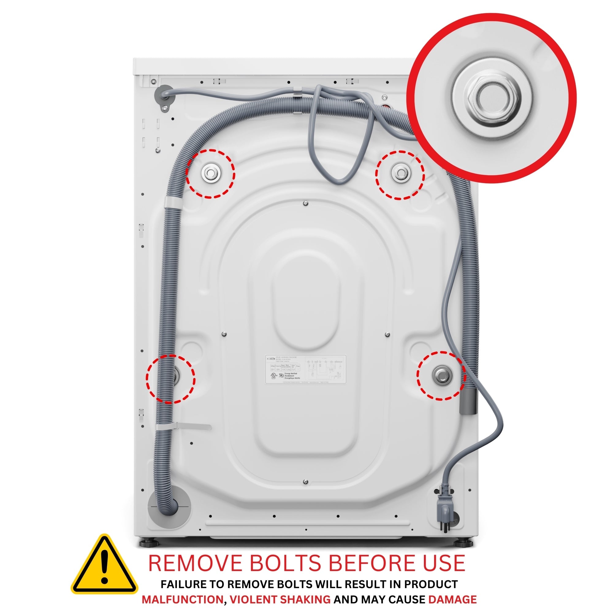 2.7 cu. ft. Stackable Front Load Compact Washing Machine in White
