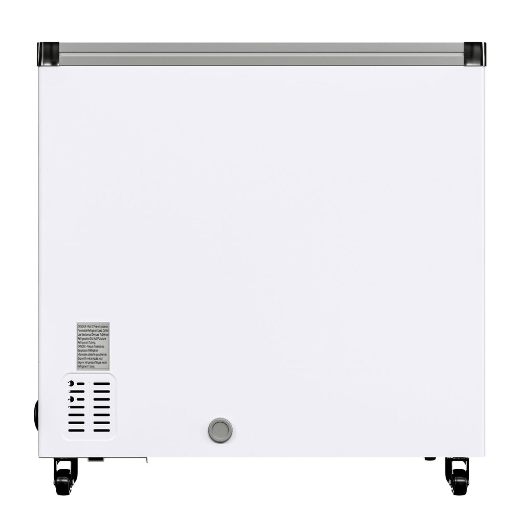 33 in. Flat Top Ice Cream Display Freezer, 7 cu. ft. Capacity in White - Wrap