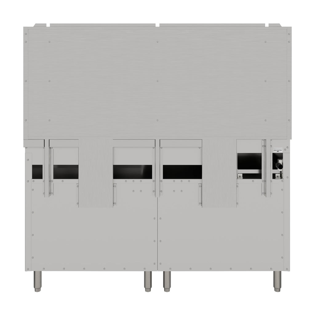 60 in. Dual Oven Commercial Range with 48 in. Griddle and 2 Burners in Stainless-Steel
