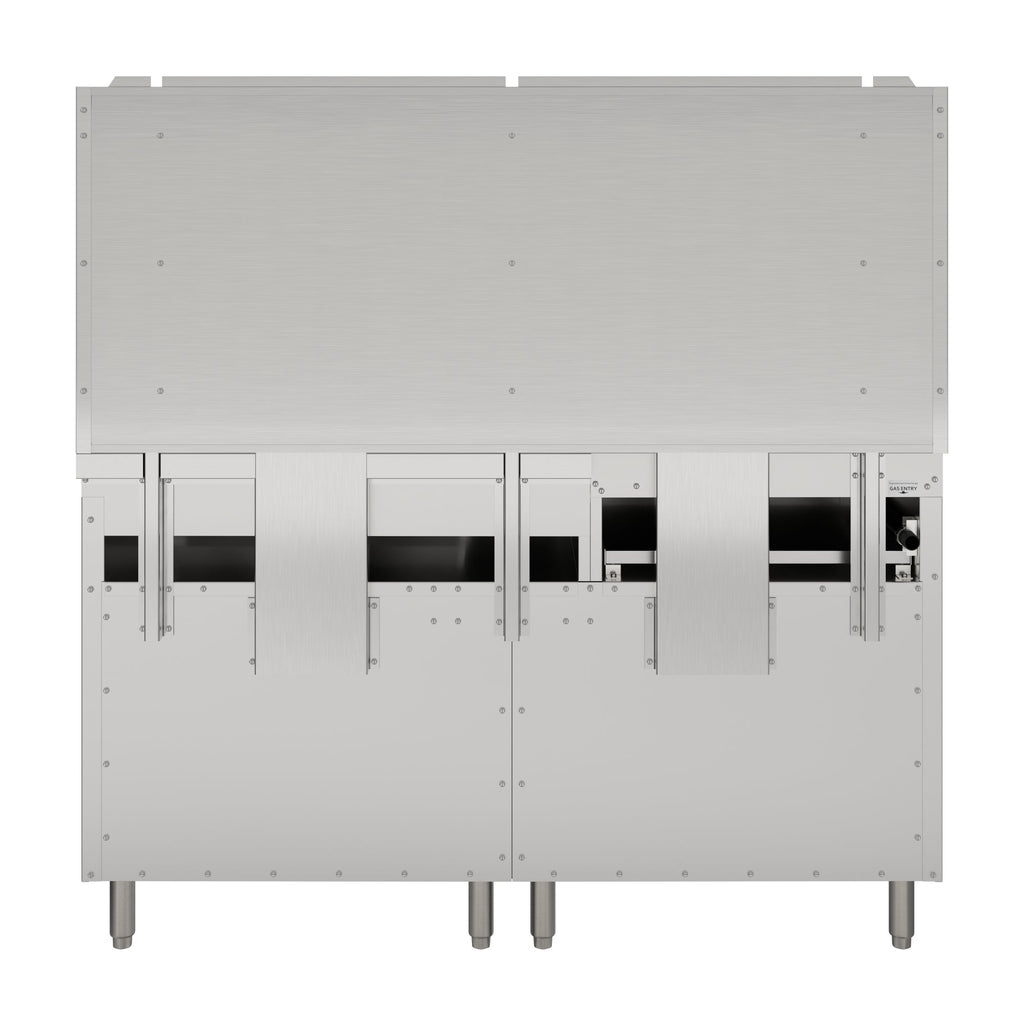 60 in. Commercial Natural Gas Range – 4 Burners, 36 in. Griddle, 2 Standard Ovens in Stainless-Steel
