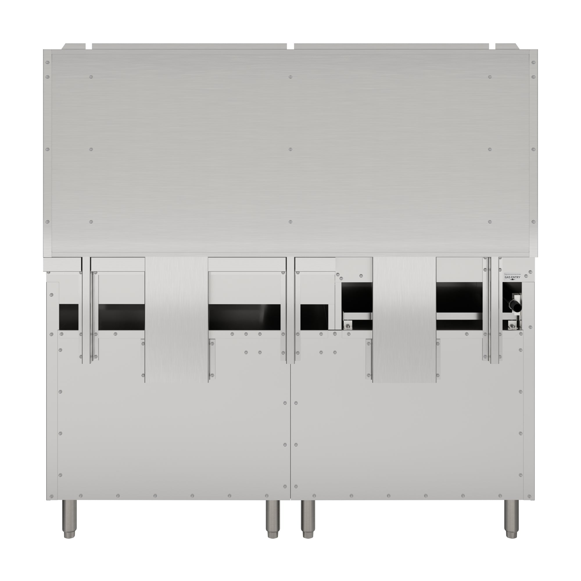 60 in. Commercial Natural Gas Range – 4 Burners, 36 in. Griddle, 2 Standard Ovens in Stainless-Steel