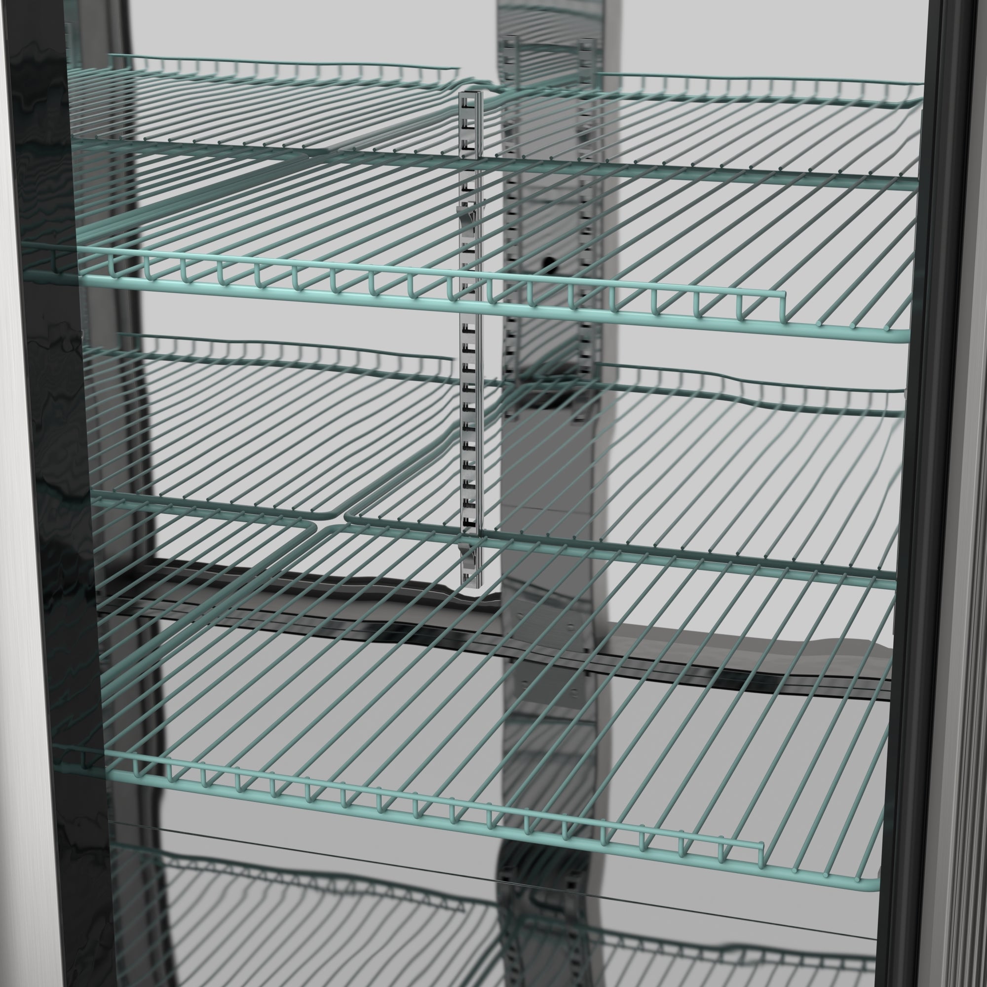 72 in. Commercial Three Glass Door Back Bar Cooler Refrigerator with Side Condenser and Compressor, LED Lighting, 18 Cu. Ft Capacity in Stainless-Steel