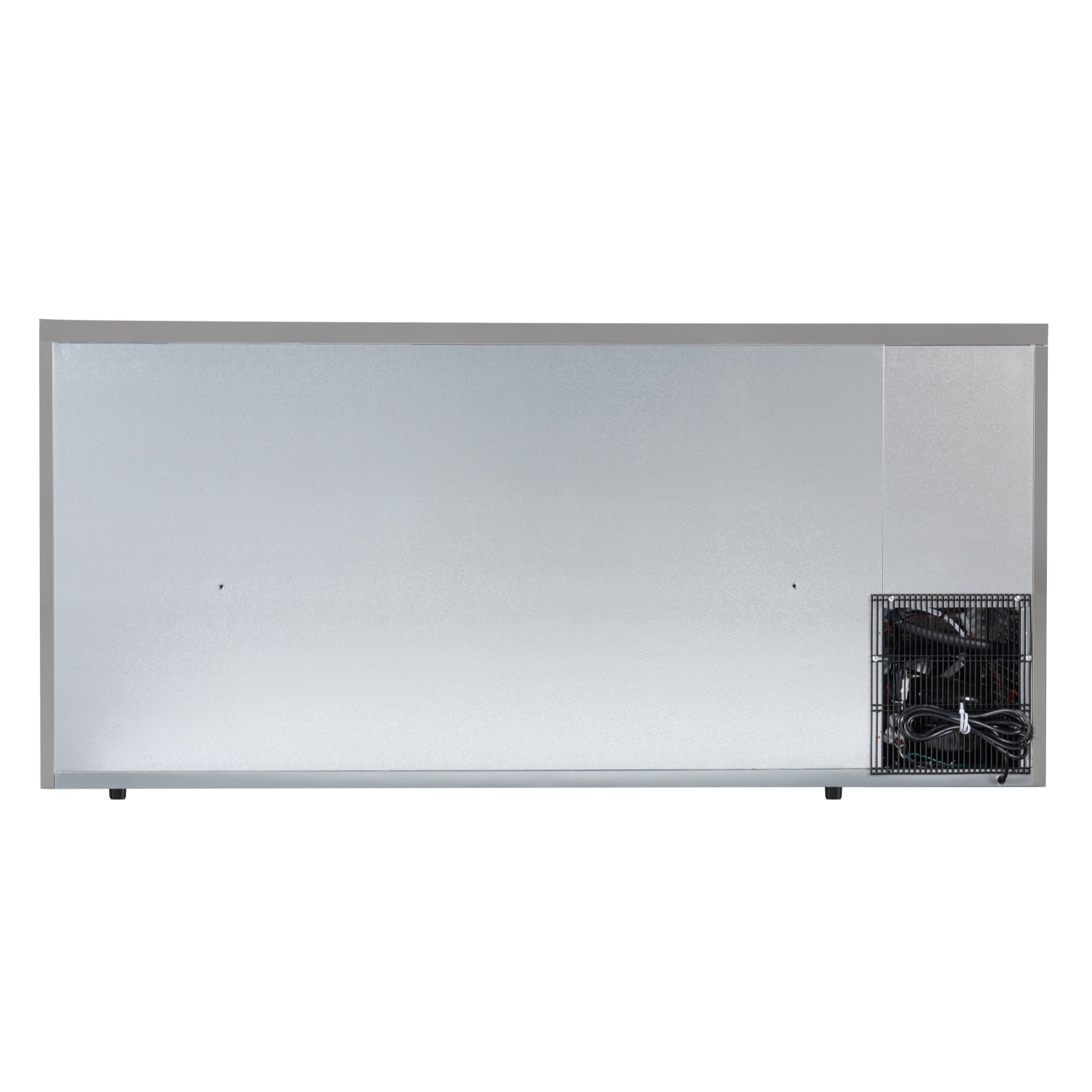 72 in. Commercial Three Glass Door Back Bar Cooler Refrigerator with Side Condenser and Compressor, LED Lighting, 18 Cu. Ft Capacity in Stainless-Steel