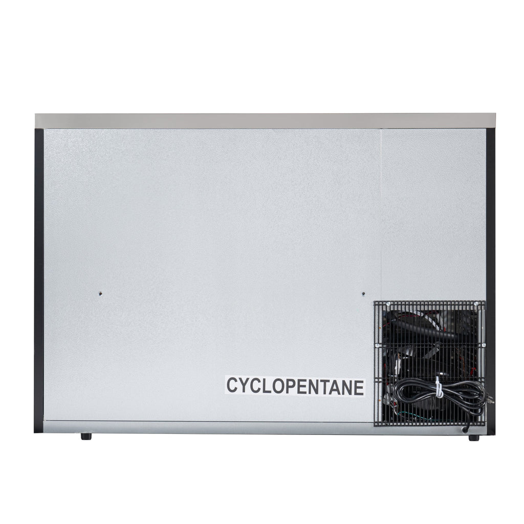 47 in. Commercial Two Glass Door Back Bar Cooler Refrigerator with Side Condenser and Compressor, LED Lighting, 11 Cu. Ft Capacity in Black