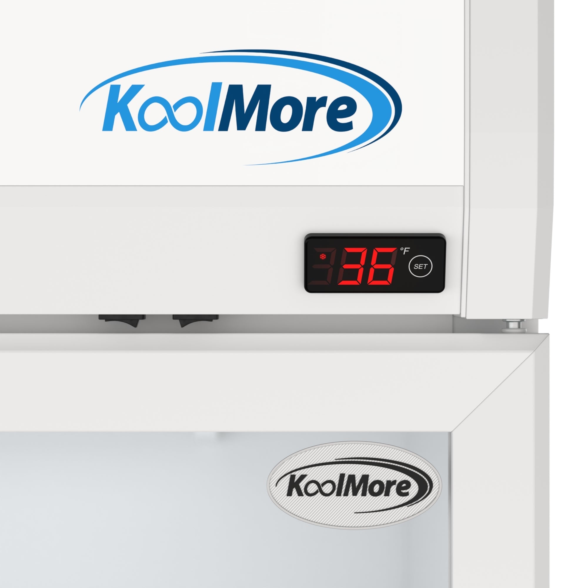 47 in. Commercial 2-Glass Door Merchandiser Refrigerator, 29 cu. ft. in White