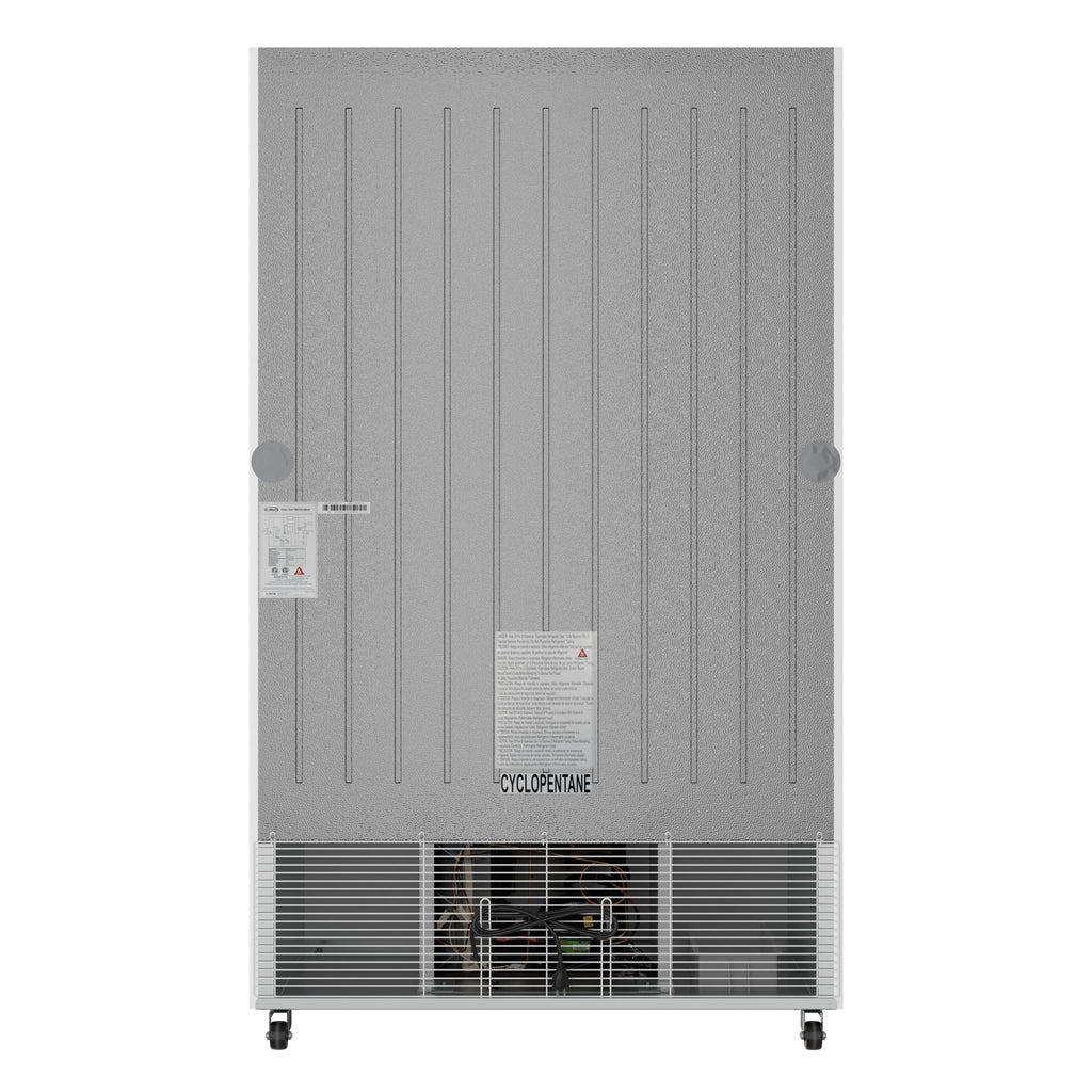 47 in. Commercial 2-Glass Door Merchandiser Refrigerator, 29 cu. ft. in White