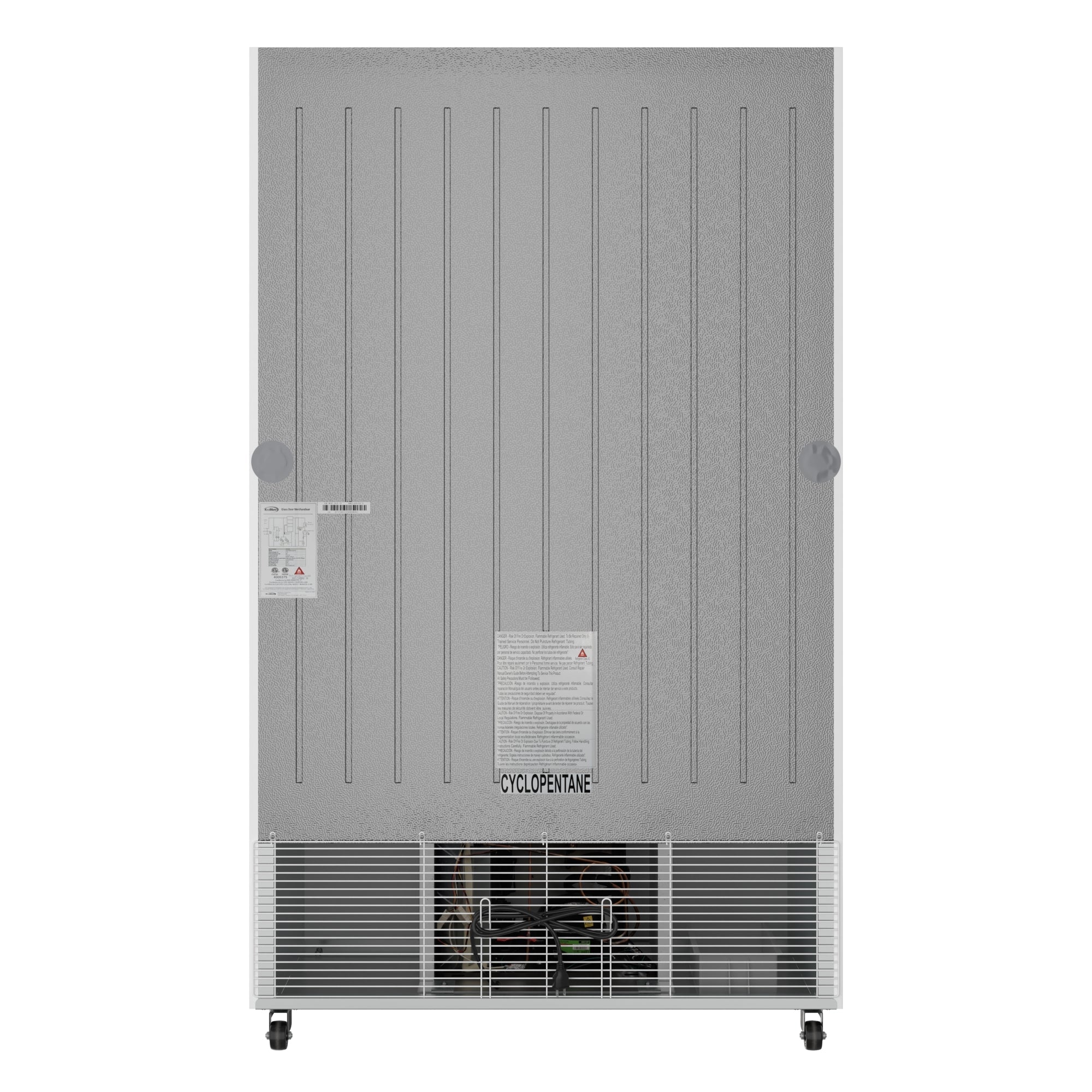 47 in. Commercial 2-Glass Door Merchandiser Refrigerator, 29 cu. ft. in White