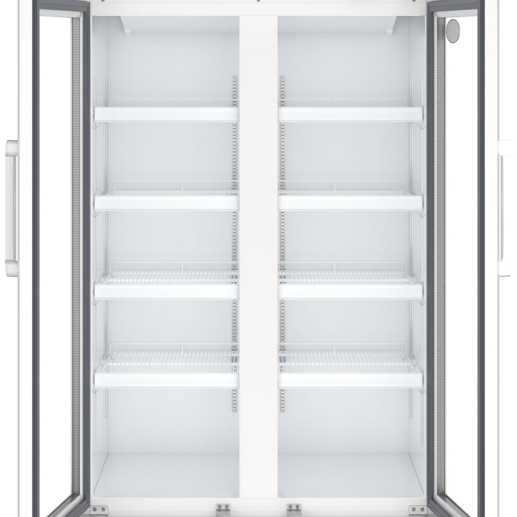 39 in. Commercial 2-Glass Door Merchandiser Refrigerator, 21.9 cu. ft. in White