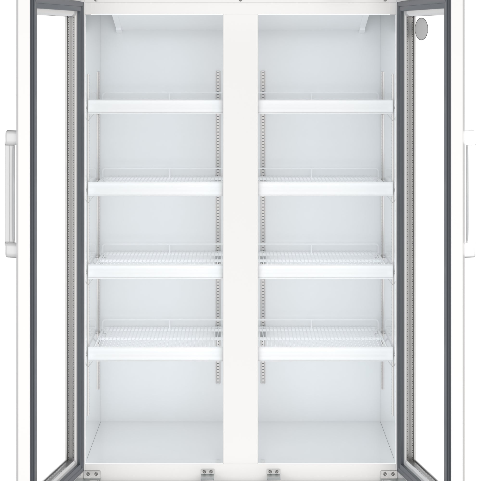 39 in. Commercial 2-Glass Door Merchandiser Refrigerator, 21.9 cu. ft. in White