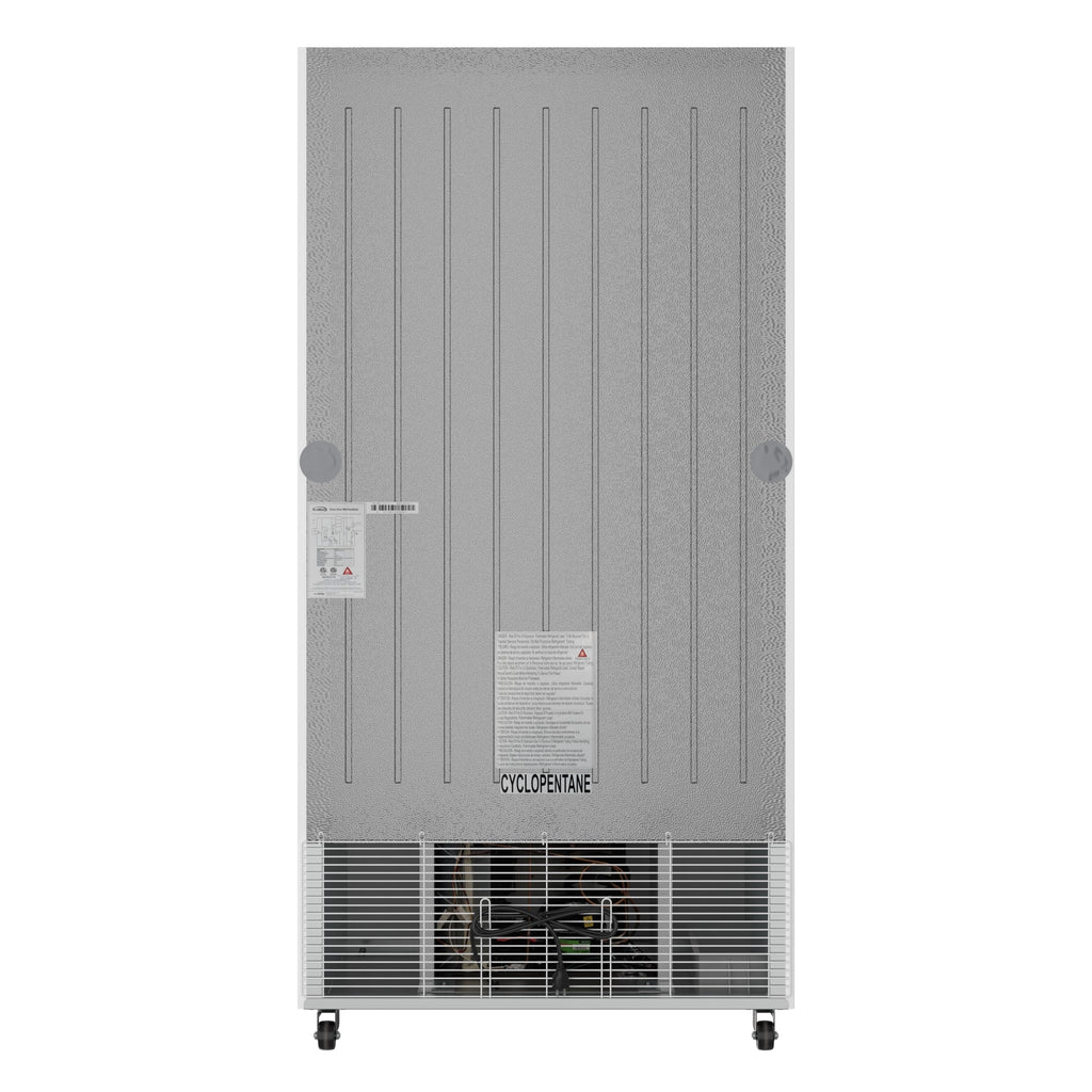 39 in. Commercial 2-Glass Door Merchandiser Refrigerator, 21.9 cu. ft. in White