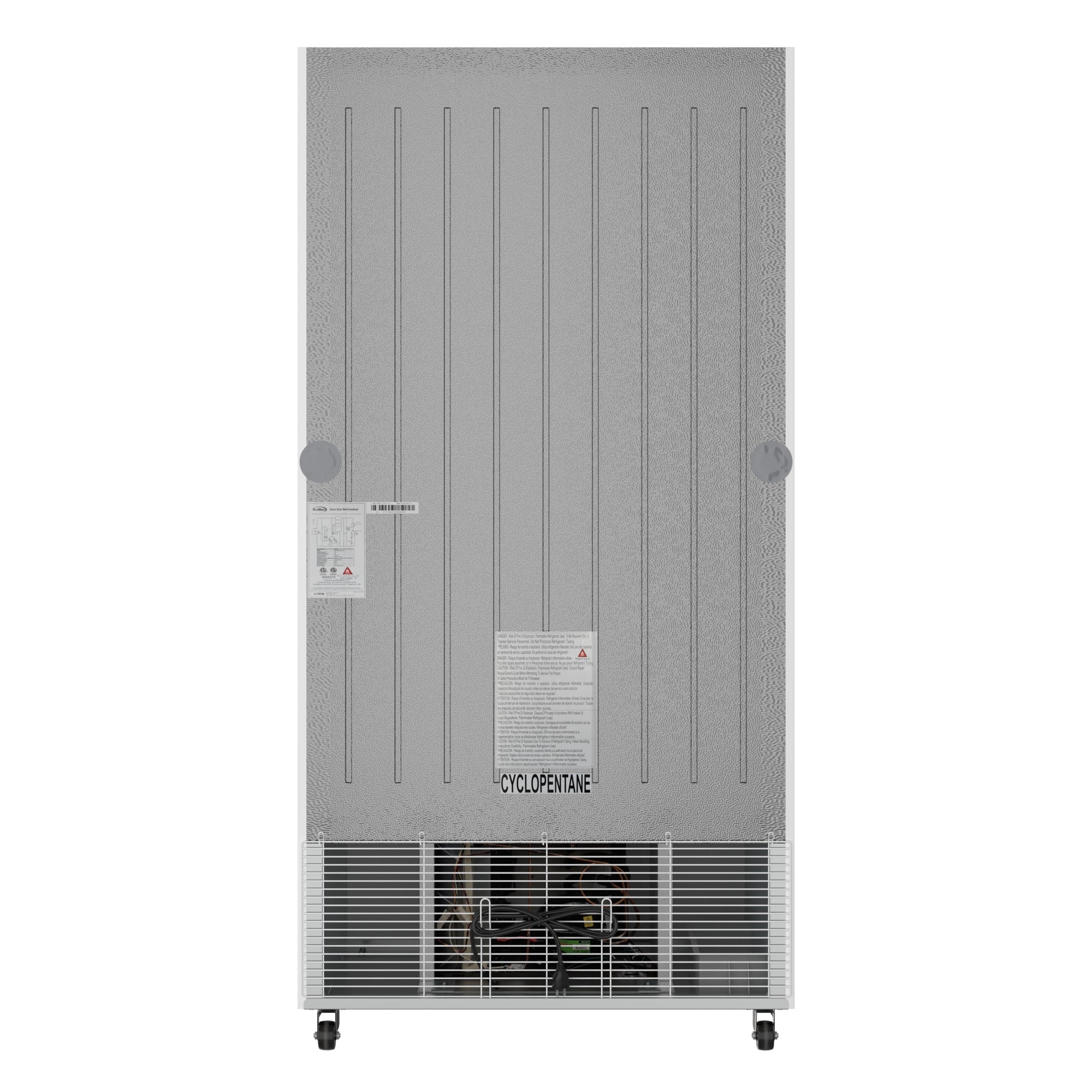 39 in. Commercial 2-Glass Door Merchandiser Refrigerator, 21.9 cu. ft. in White