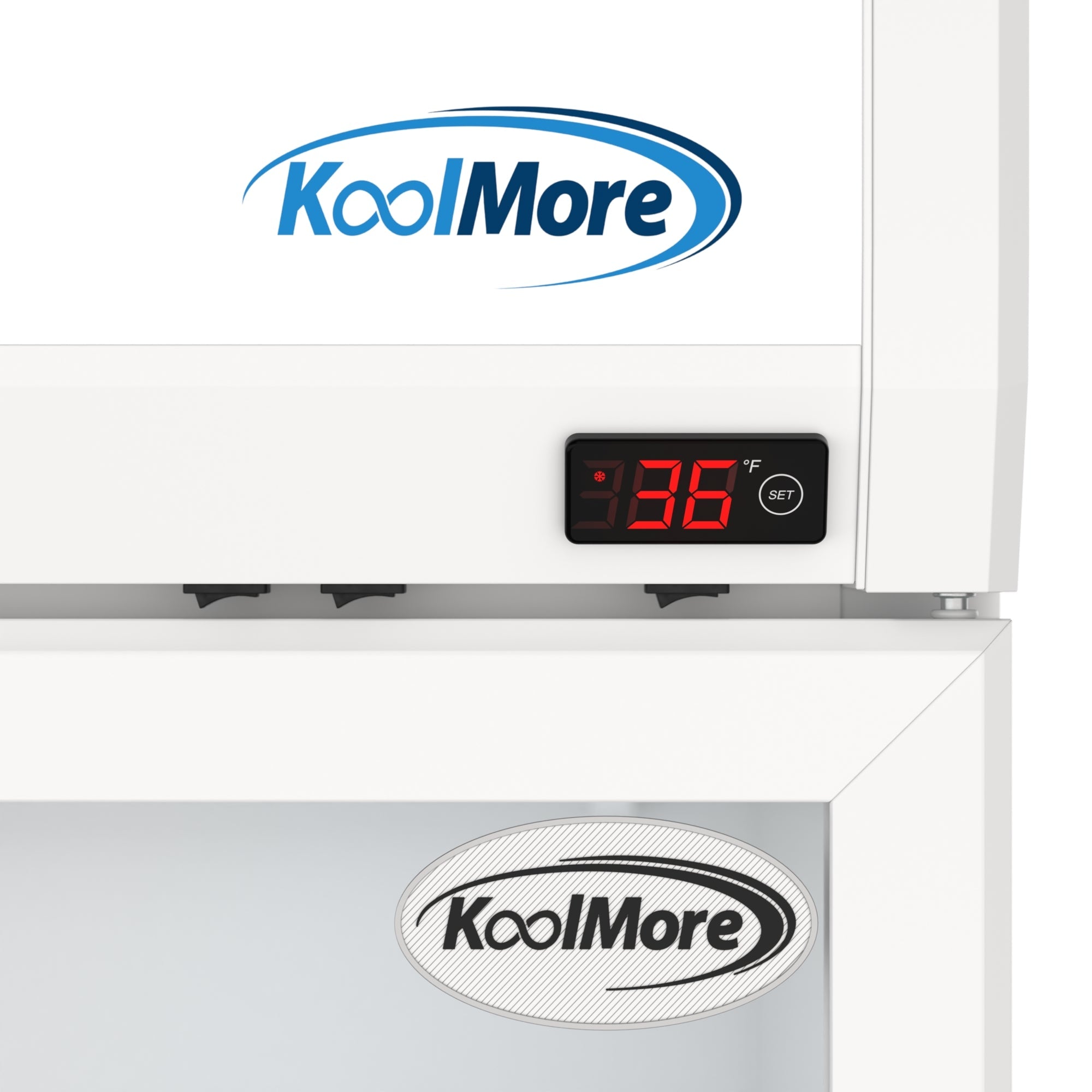 39 in. Commercial 2-Glass Door Merchandiser Refrigerator, 21.9 cu. ft. in White