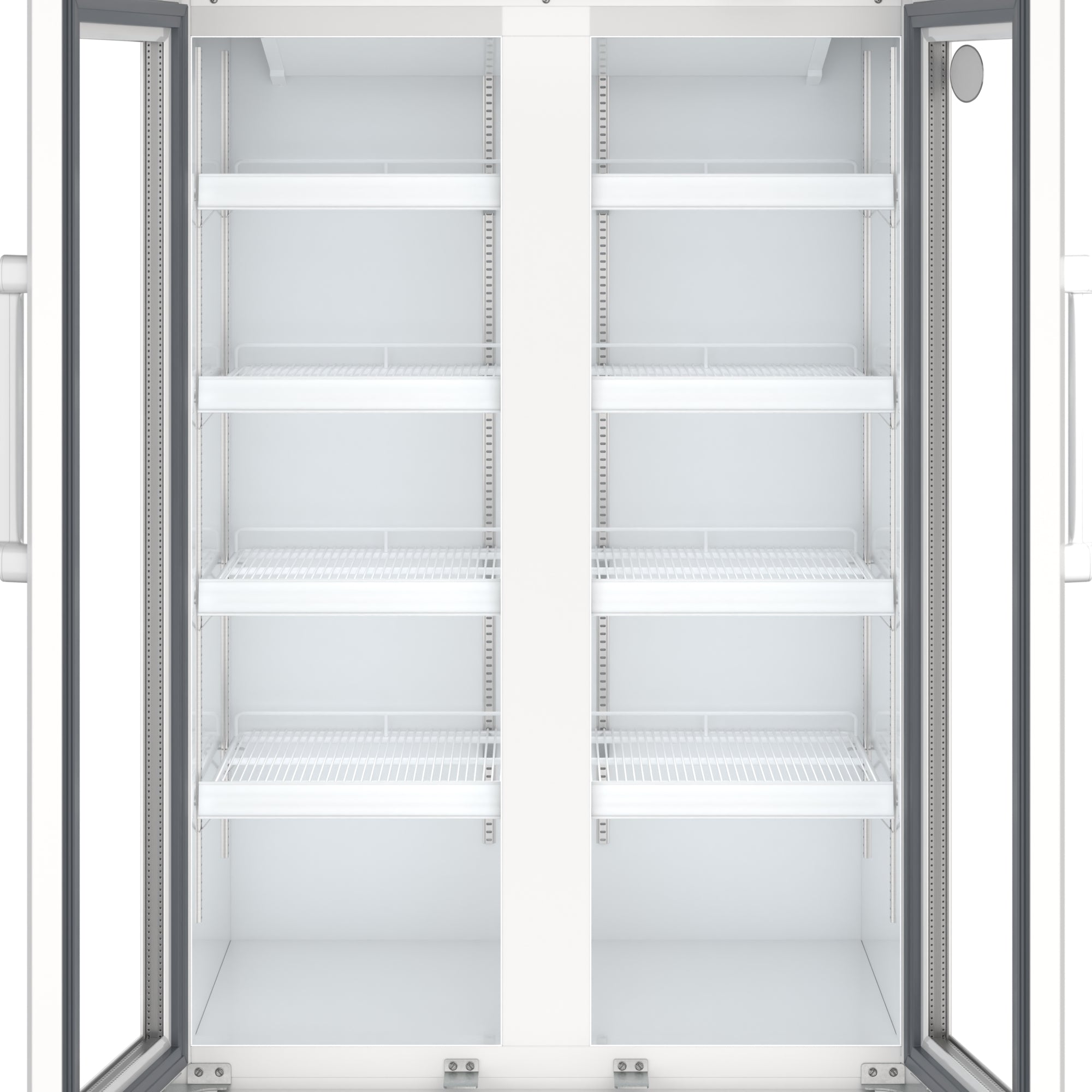 35 in. Commercial 2-Glass Door Merchandiser Refrigerator, 16.5 cu. ft. in White