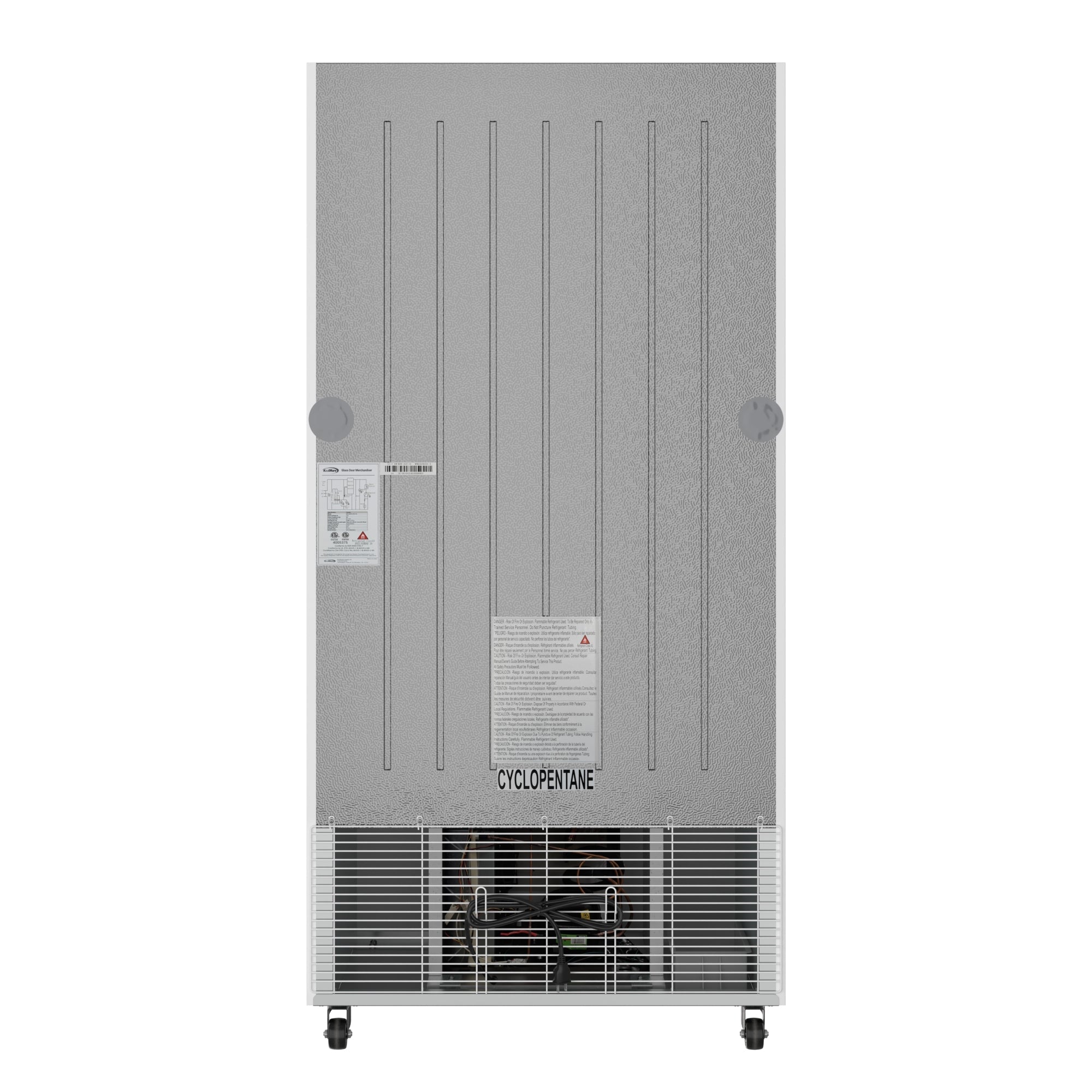 35 in. Commercial 2-Glass Door Merchandiser Refrigerator, 16.5 cu. ft. in White