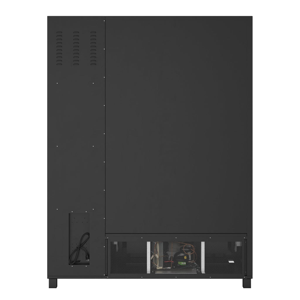 Snack Vending Machine with 21.5 Inch Touch Display, 66 Slots and Elevator-Lift Dispensing System, Refrigerated, Bill Acceptor and Credit Card Reader, Wifi and 4G Connectivity in Black - Wrap