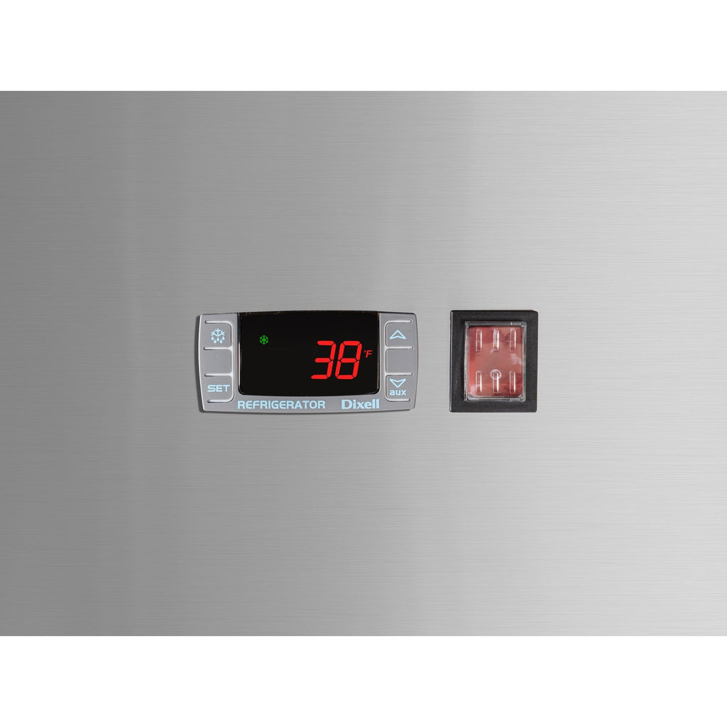 39 in. Commercial Stainless Steel 2-Door Reach-In Refrigerator, 30 cu. ft.
